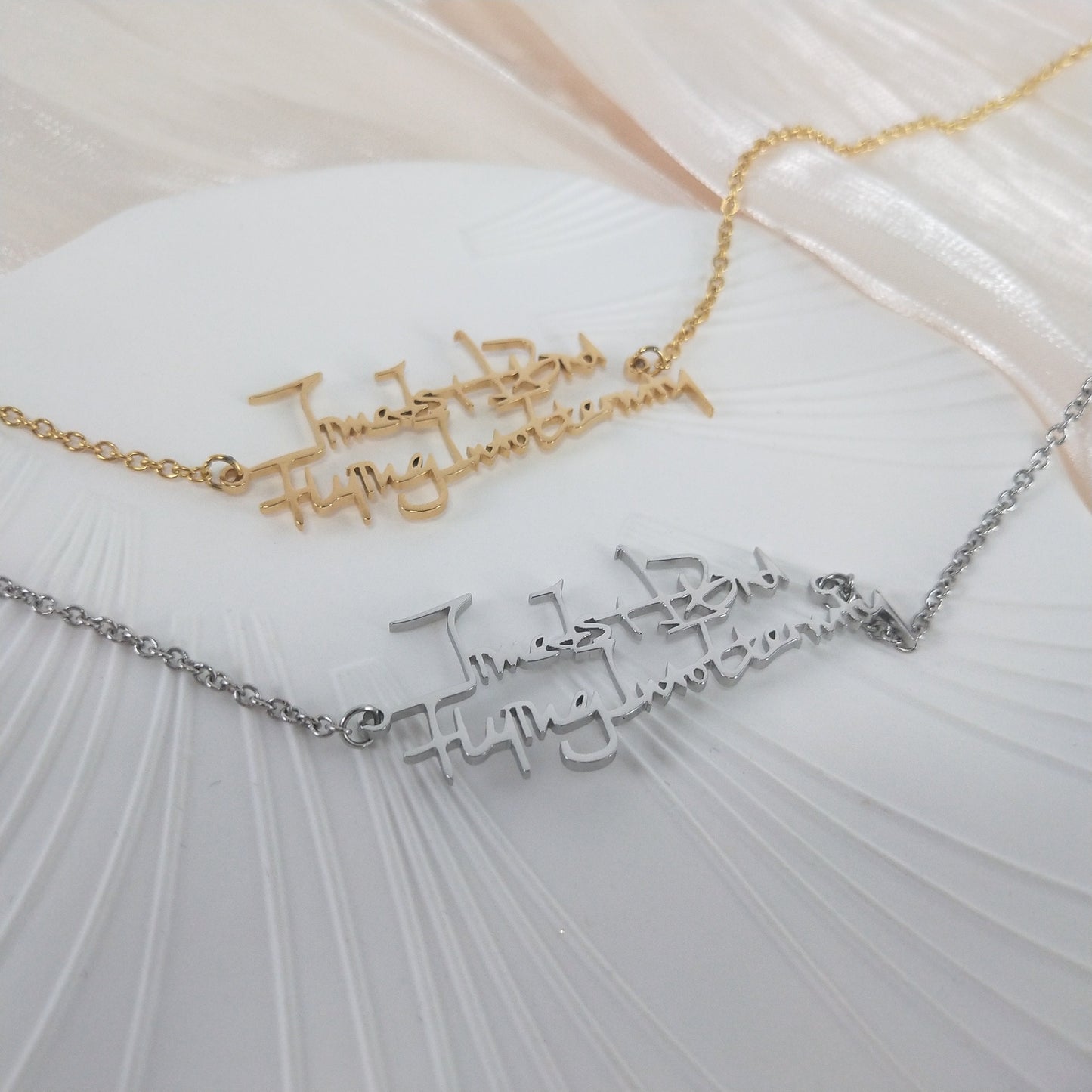 Personalized Custom DIY Handwriting Pendant Bracelet | Artistic Font Writing | Laser Printing Engraved | Mothers day gift decowoodo