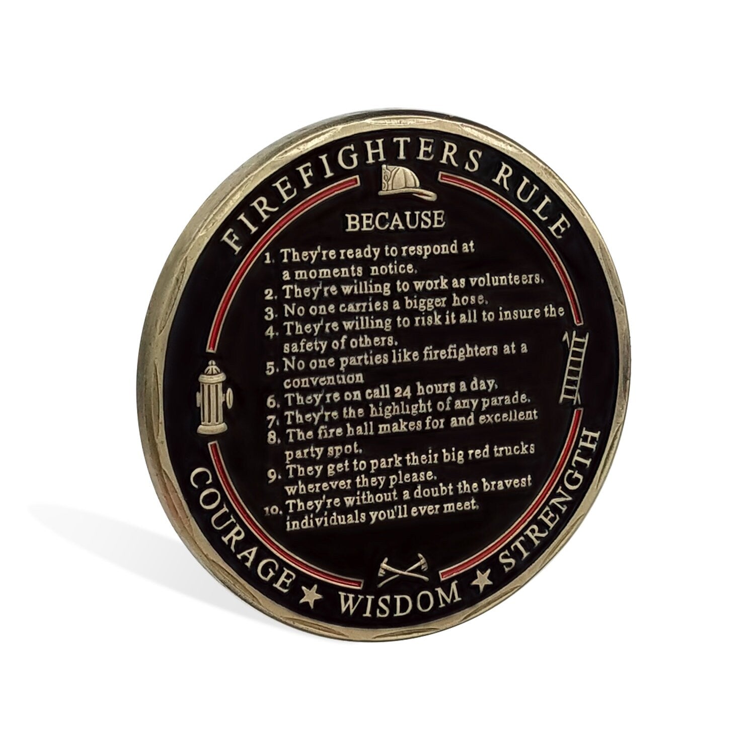 Firefighter Prayer Challenge Coin Isaiah 43:2 Firemans Honor Collectible Coin/gift for Him for father decowoodo