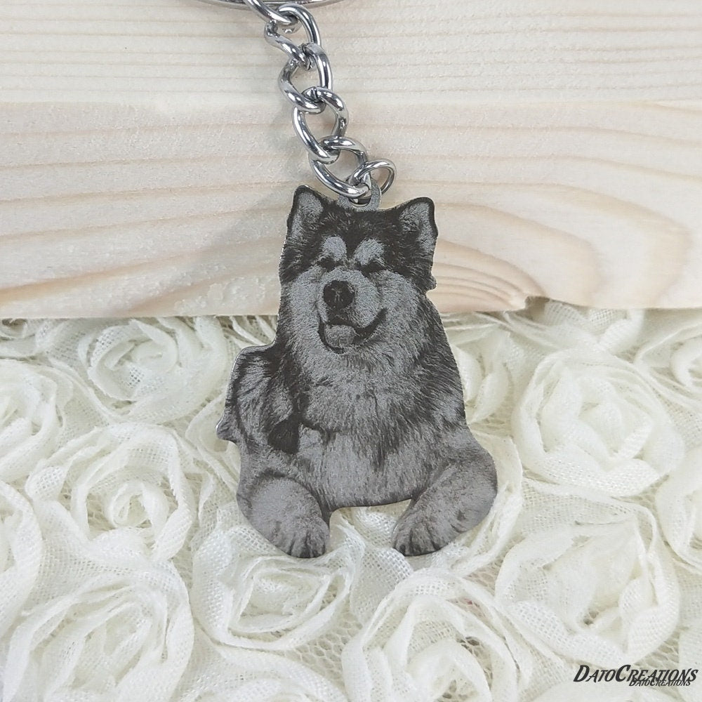 Personalized Police Officers Gift | K9 Guardian Dog Photo Key Chain | Customized Pet Portrait Picture Gift decowoodo