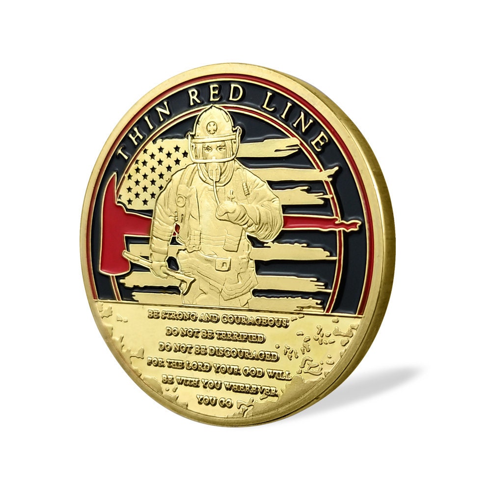 Firefighter Poker Challenge Coin Fireman First In Last Out/gift for Him for father decowoodo