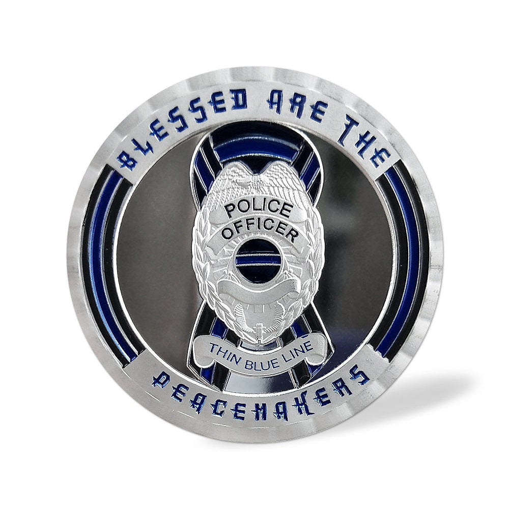 Police Challenge Coin A Thin Blue Line Crime Punisher Reaper Featured Coin/gift for Him for father decowoodo