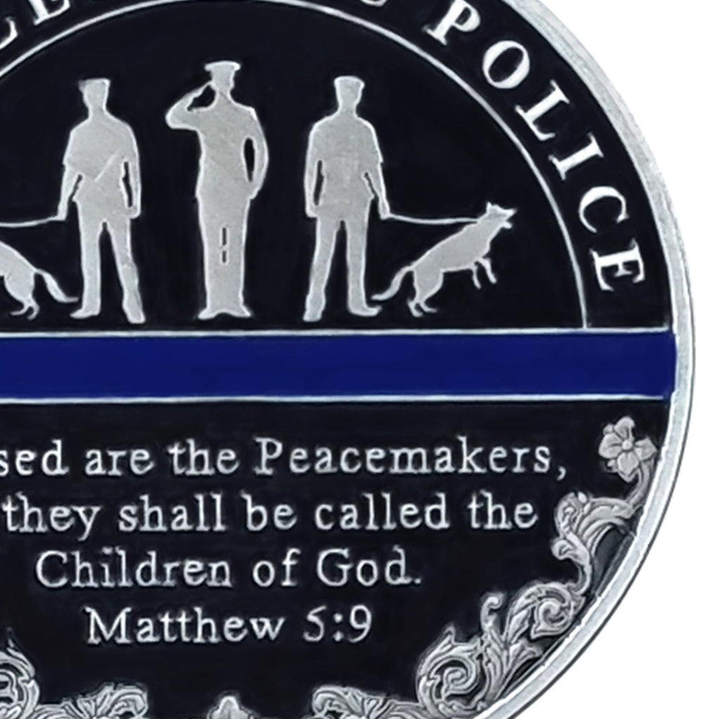 Police Officer & K9 Challenge Coin A Thin Blue Line Coin Law Enforcement Medallion/gift for Him for father decowoodo