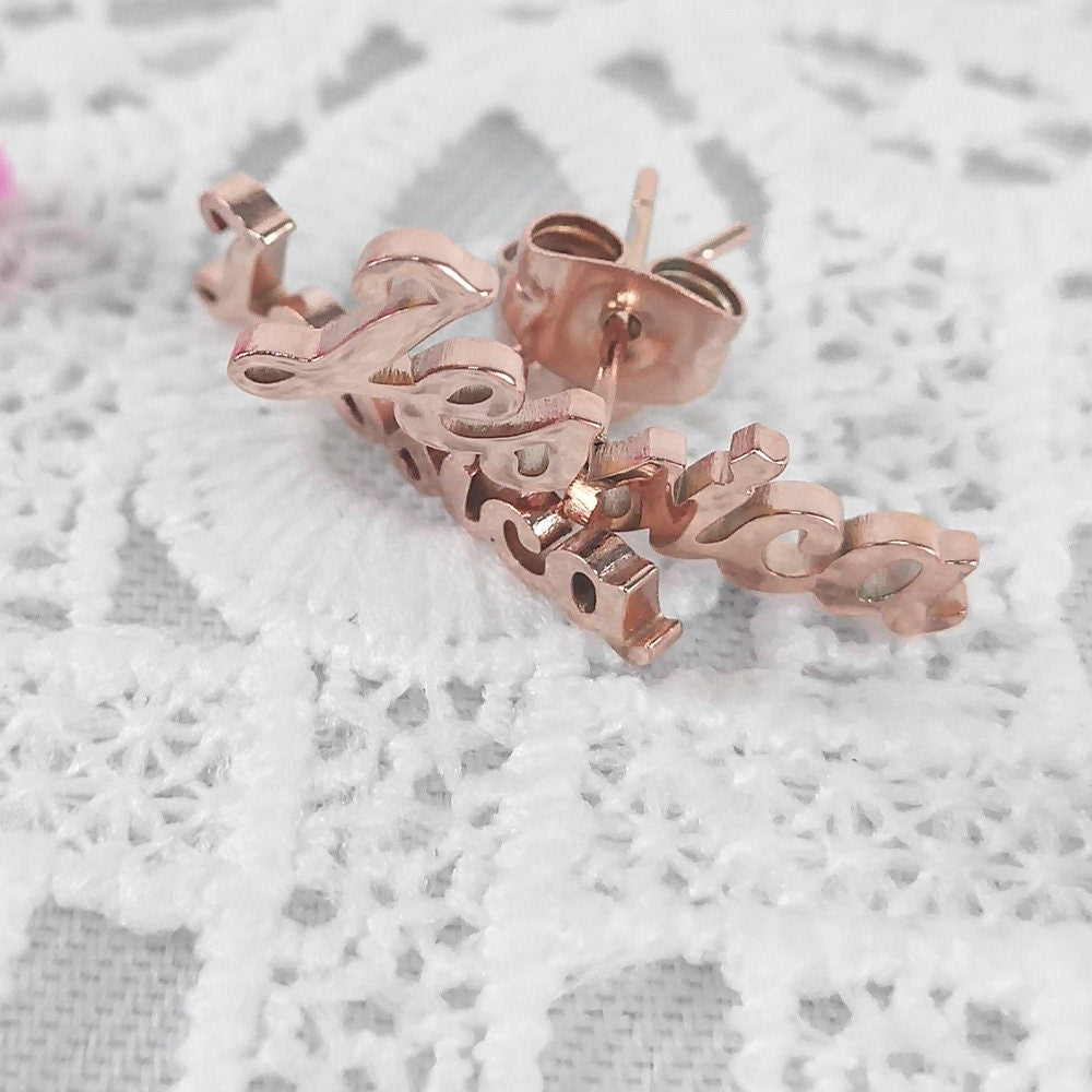 Minimalist Earrings | Personalized Earrings | Personalized Jewelry | Stud Earring | Gift for Her | BridesMaid Gift decowoodo