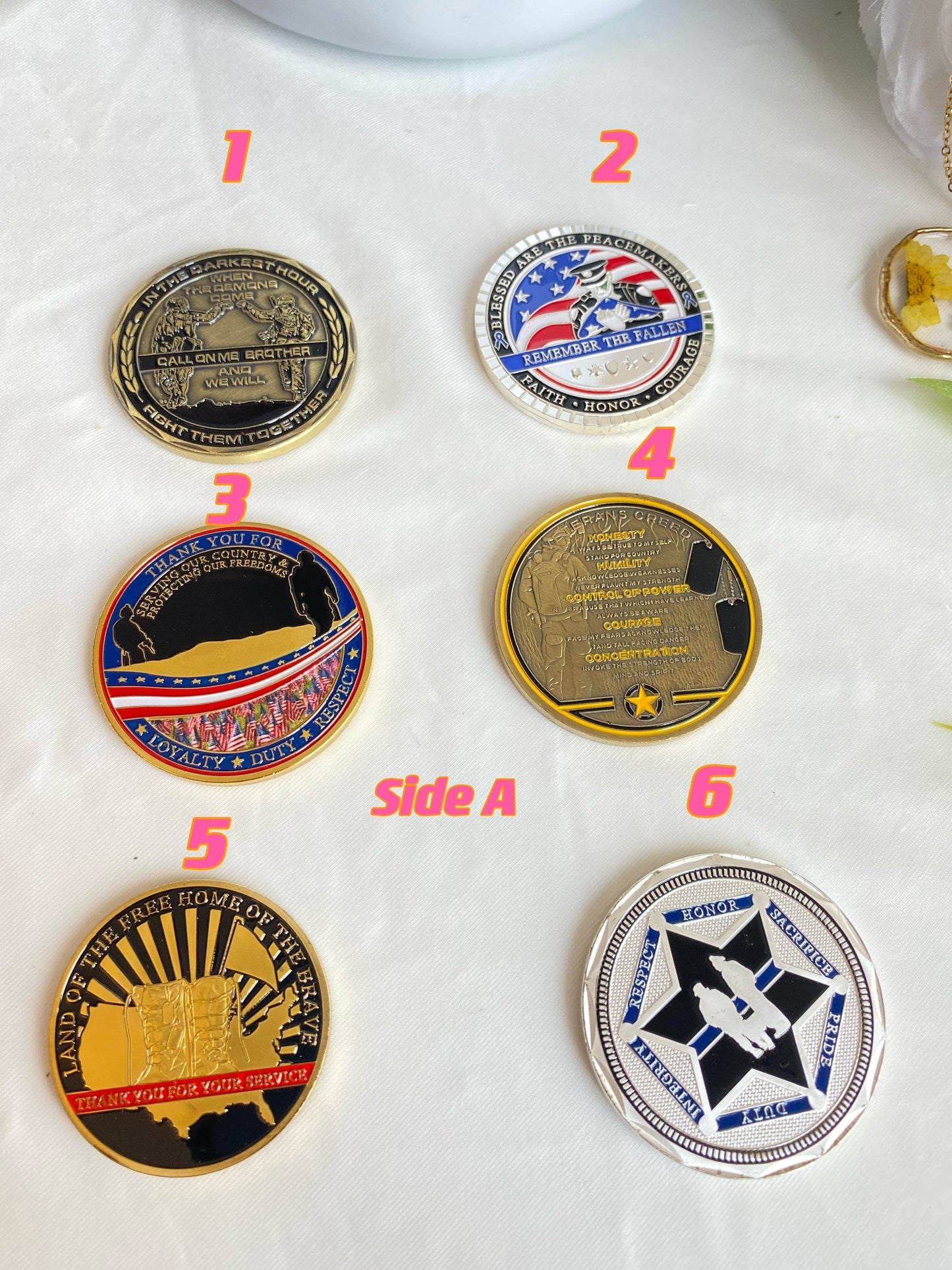 Personalized Names US Veteran Commemorative Flag Challenge Coin Military Thanksgiving Collectible/gift for Him for father decowoodo