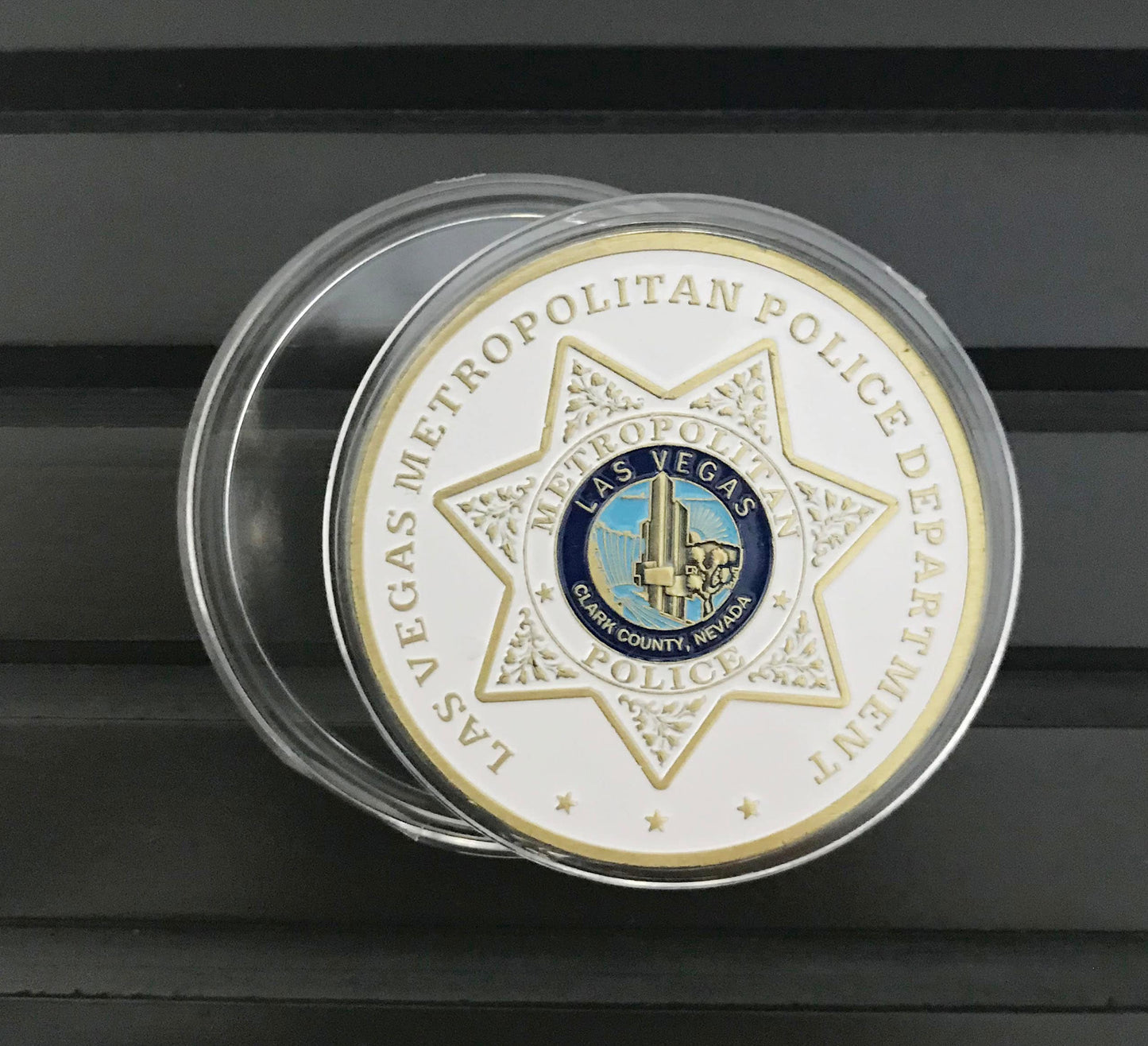 Police Challenge coin policeman officer gift for him police academy gift with desk display St Michael Prayer Coin DecoWoodo