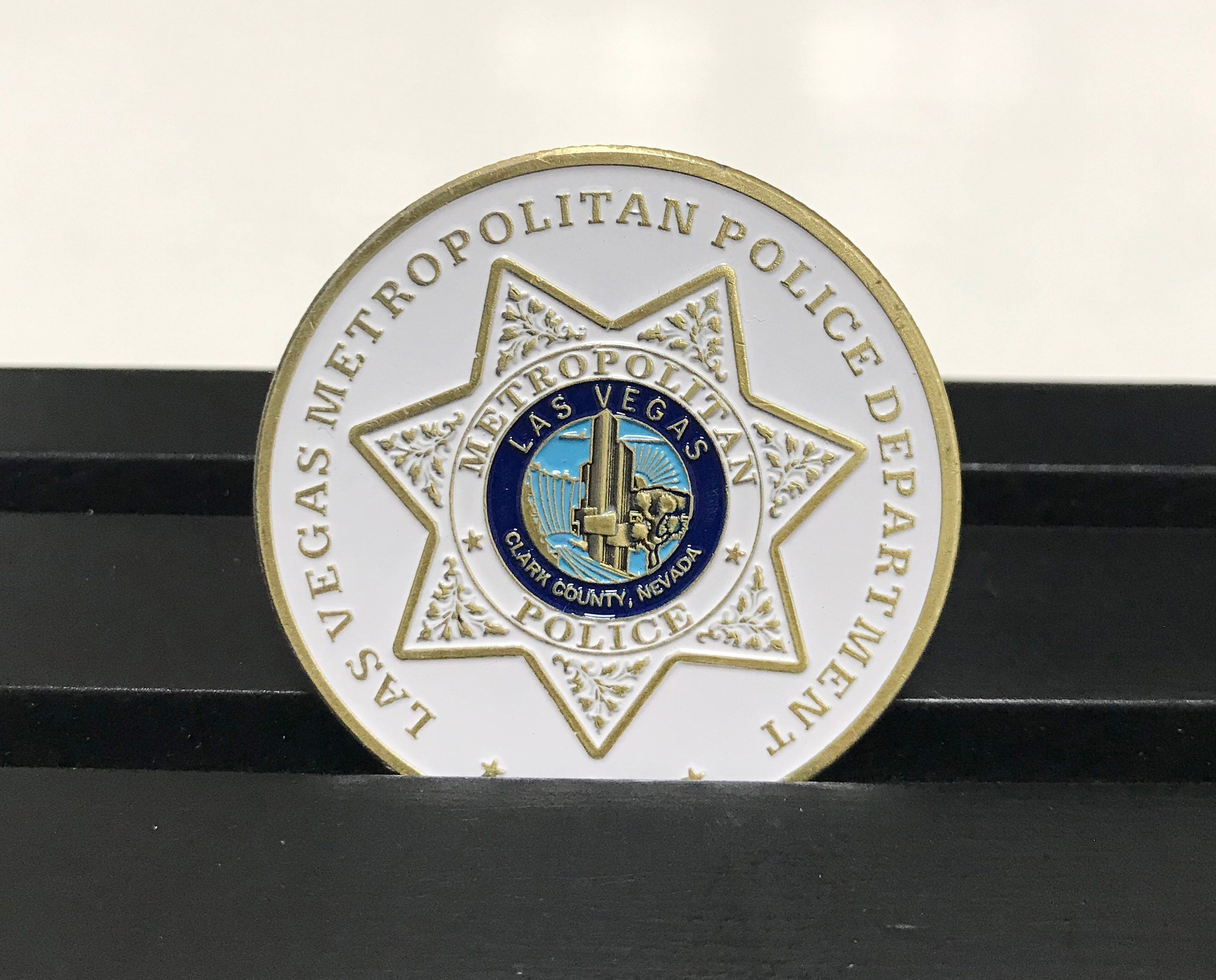 Police Challenge coin policeman officer gift for him police academy gift with desk display St Michael Prayer Coin DecoWoodo