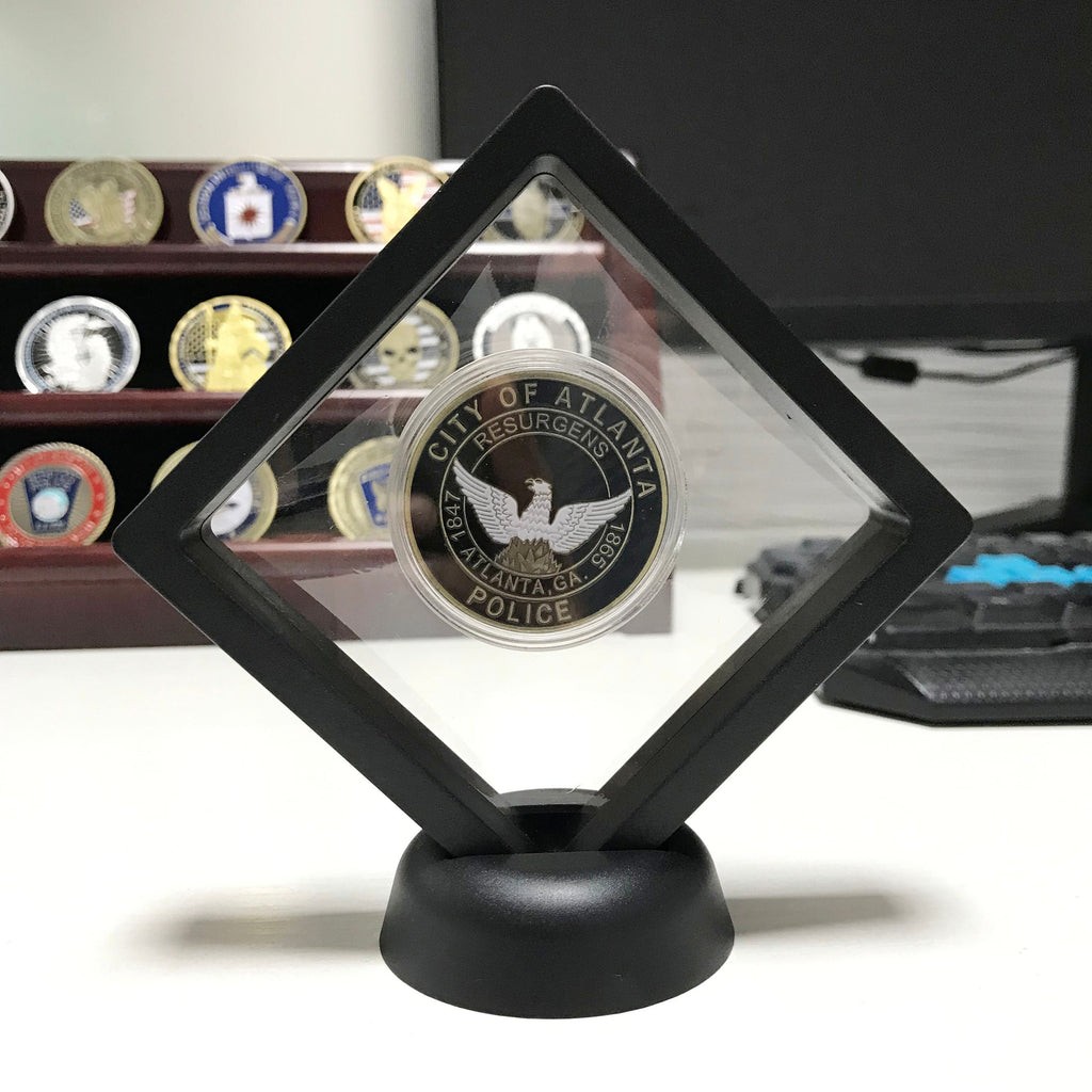 Police Challenge coin policeman officer gift for him police academy gift with desk display law enforcement gift DecoWoodo