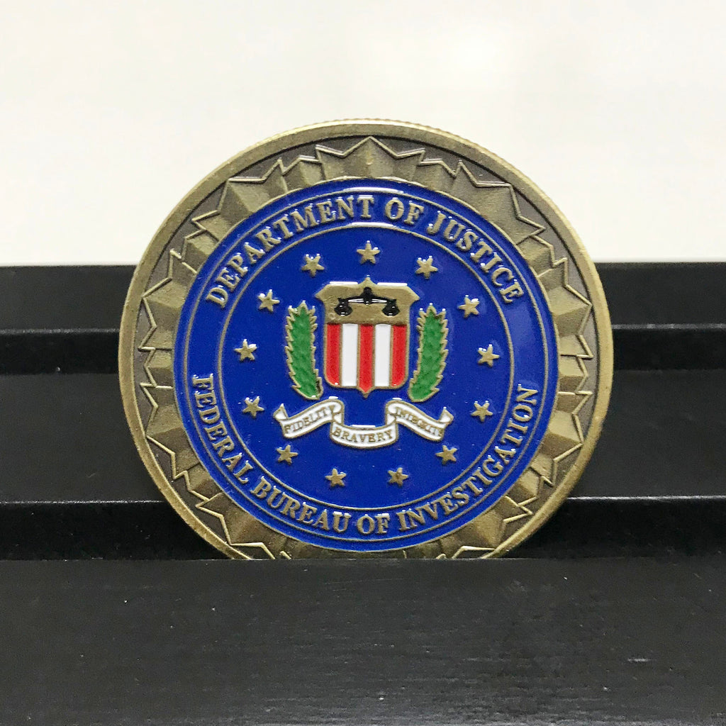 Police Challenge coin policeman officer gift for him law enforcement gift Department of Justice Federal Bureau of Investigation DecoWoodo