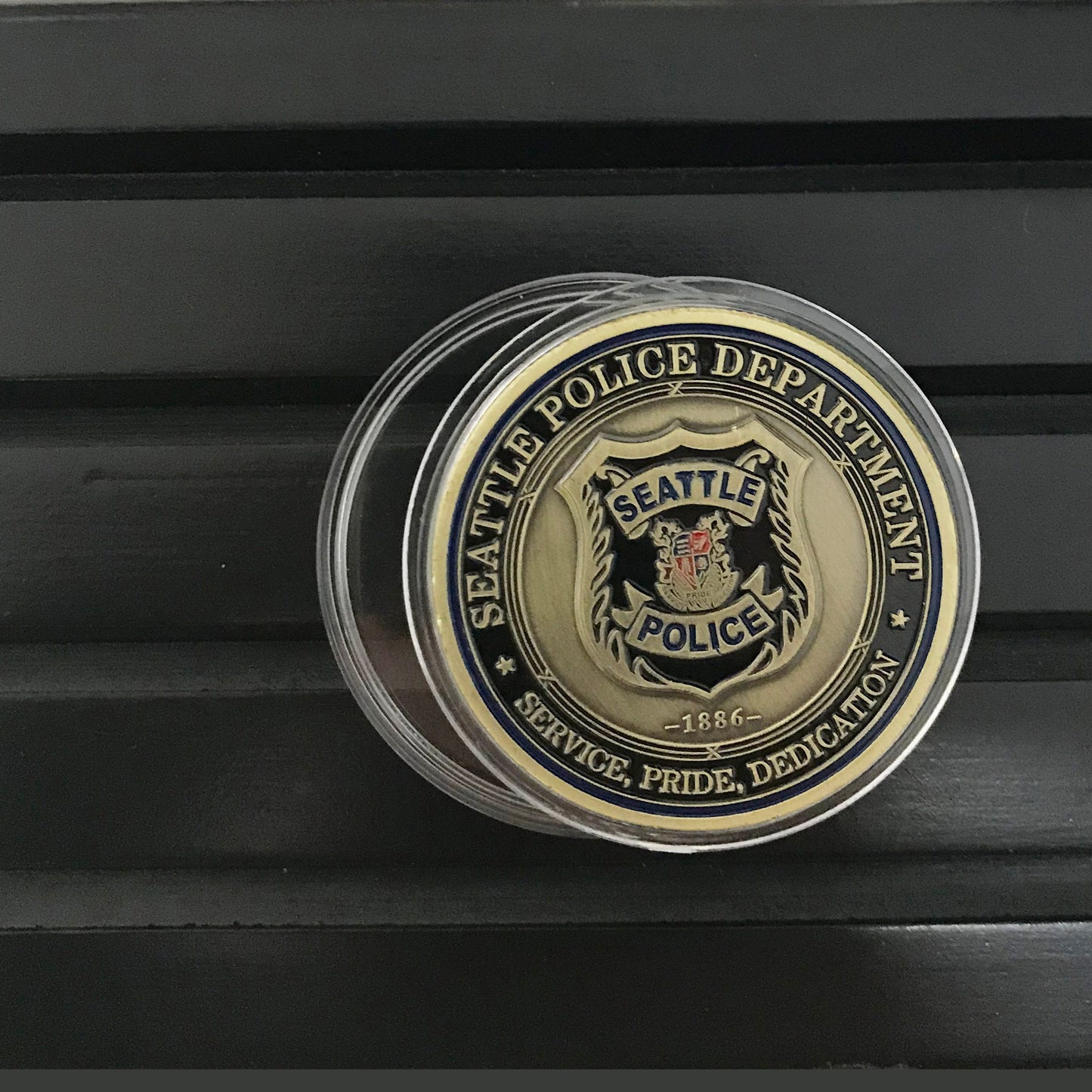 Police Challenge coin policeman officer gift for him police graduation retirement gift Seattle  Police Department Police prayer DecoWoodo