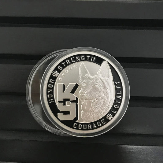 Policemen & K 9 Night Guardian Prayer Challenge Coin  police sign Law Enforcement Medallion/gift for Him for father DecoWoodo