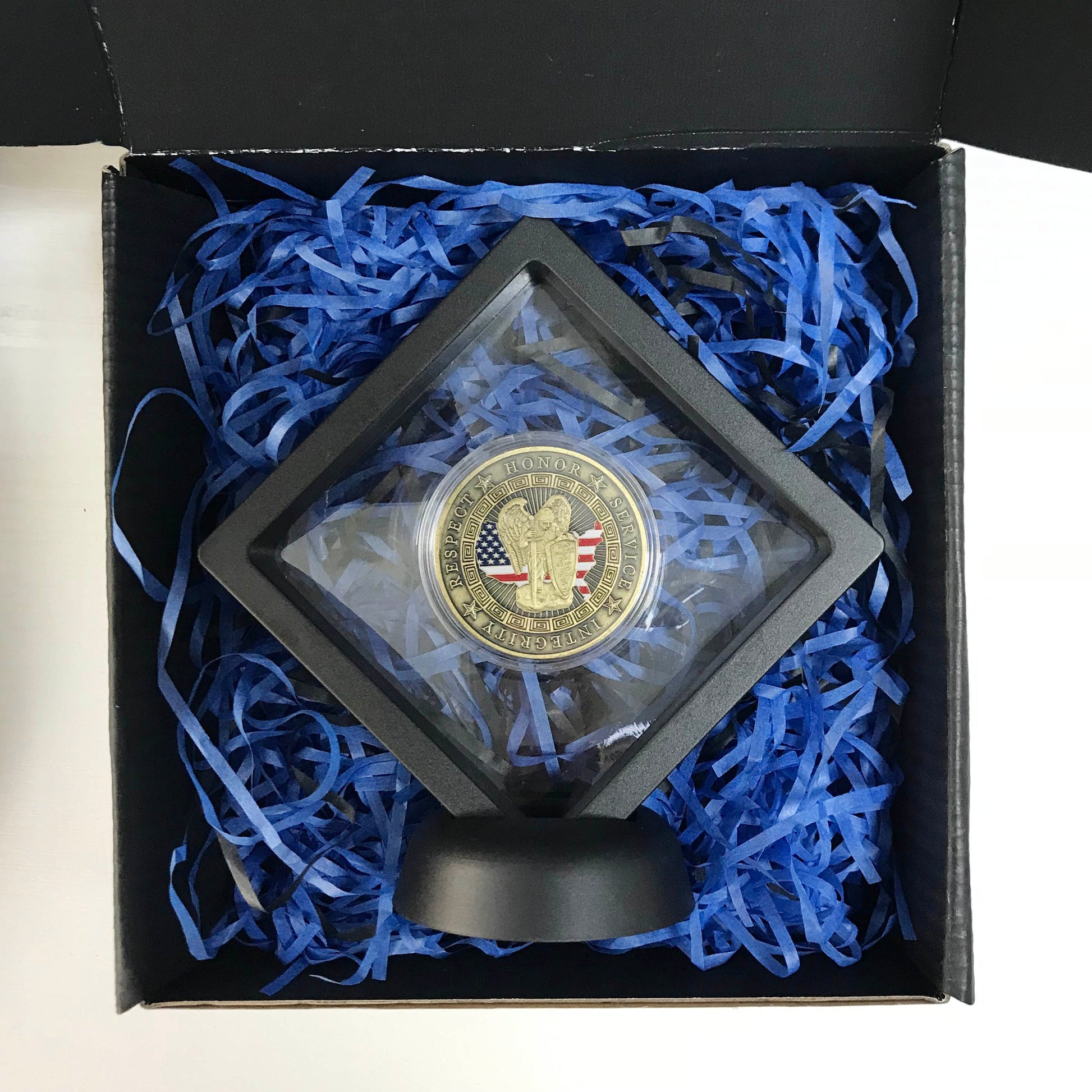 Policeman Challenge coin Police Officers Motto Blue Lives Matter the Whole Armor of GOD police gifts for him/father/Dad DecoWoodo