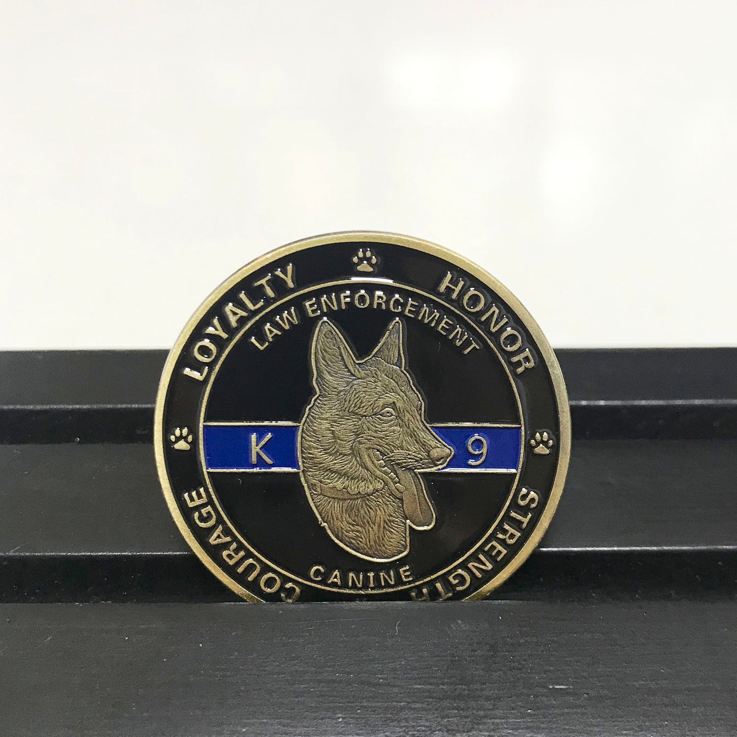 Law enforcement & K 9 Night Guardian Prayer Challenge Coin  police sign Protector Medallion/gift for Him for father DecoWoodo