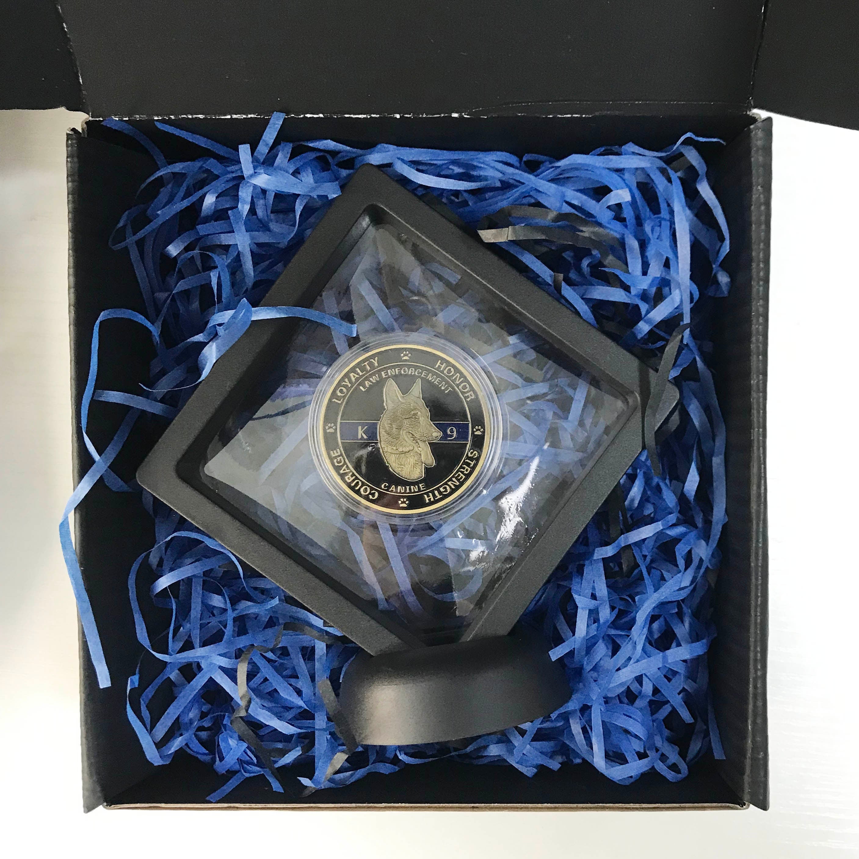 Law enforcement & K 9 Night Guardian Prayer Challenge Coin  police sign Protector Medallion/gift for Him for father DecoWoodo