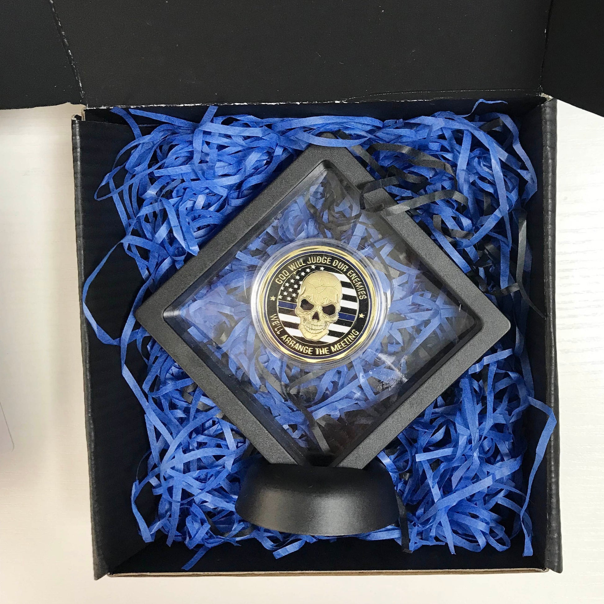 St Michael Police Patron Challenge Coin Thin Blue Live Matter Law Enforcement Badge/gift for Him for father for husband DecoWoodo