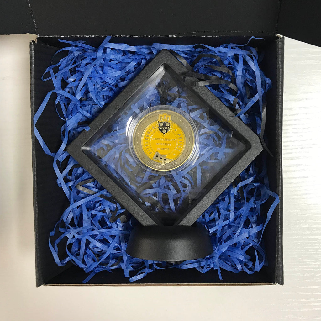 US Police Protector St. Michael Challenge Coin Pittsburgh police Officers Prayer Coin Formed 1857 retirement Gift for Him/ Her DecoWoodo