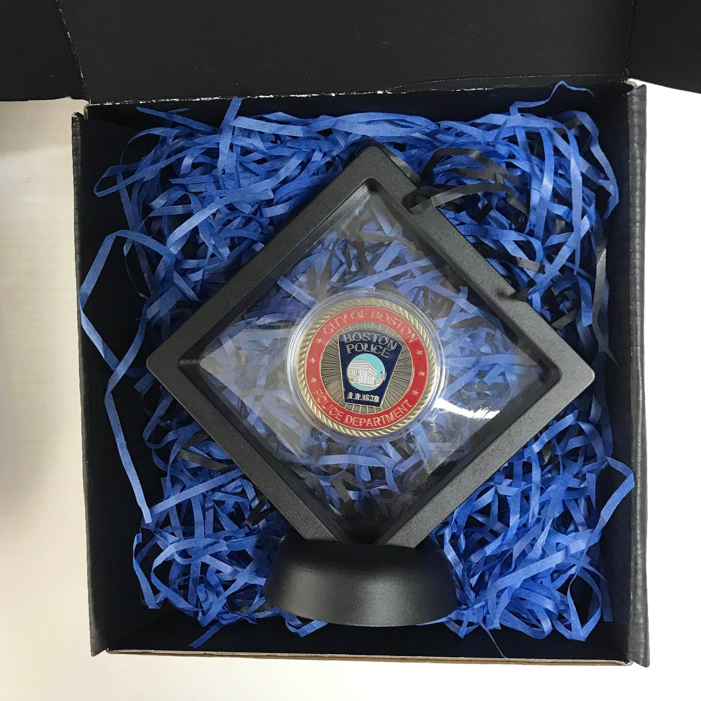 Boston Police department gift St. Michael prayer Law Enforcement police Officers Prayer retirement Gift for Him/ Her DecoWoodo