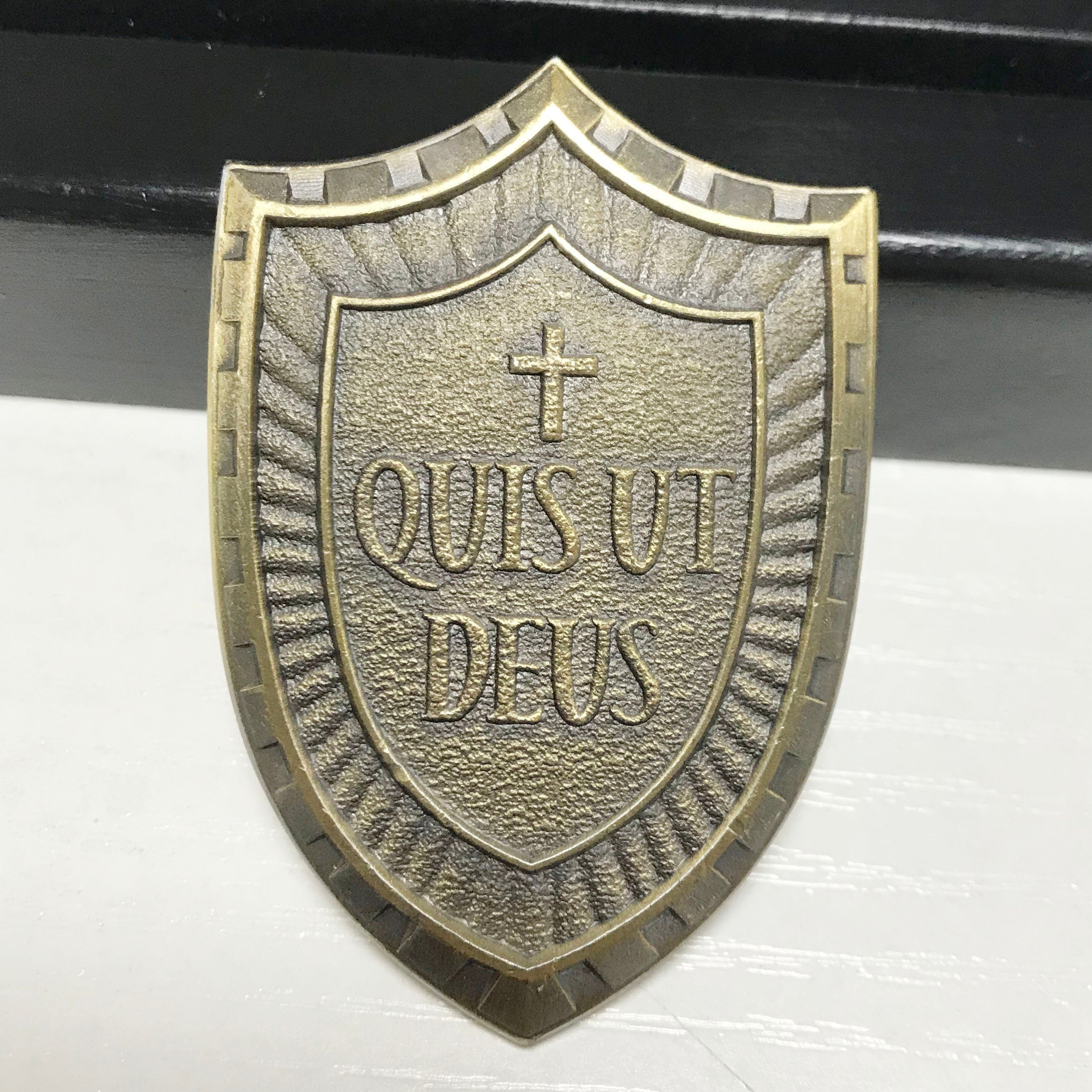 Police Sheriff Challenge Coin Angel  QUISUI DEUS Featured LEO Medallion police officer Gift for him for father for husband DecoWoodo