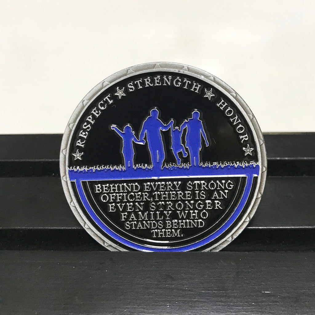 Police officer Dad Challenge coin Retirement graduation gift for him for father  police officer's prayer Thin blue lives matter DecoWoodo