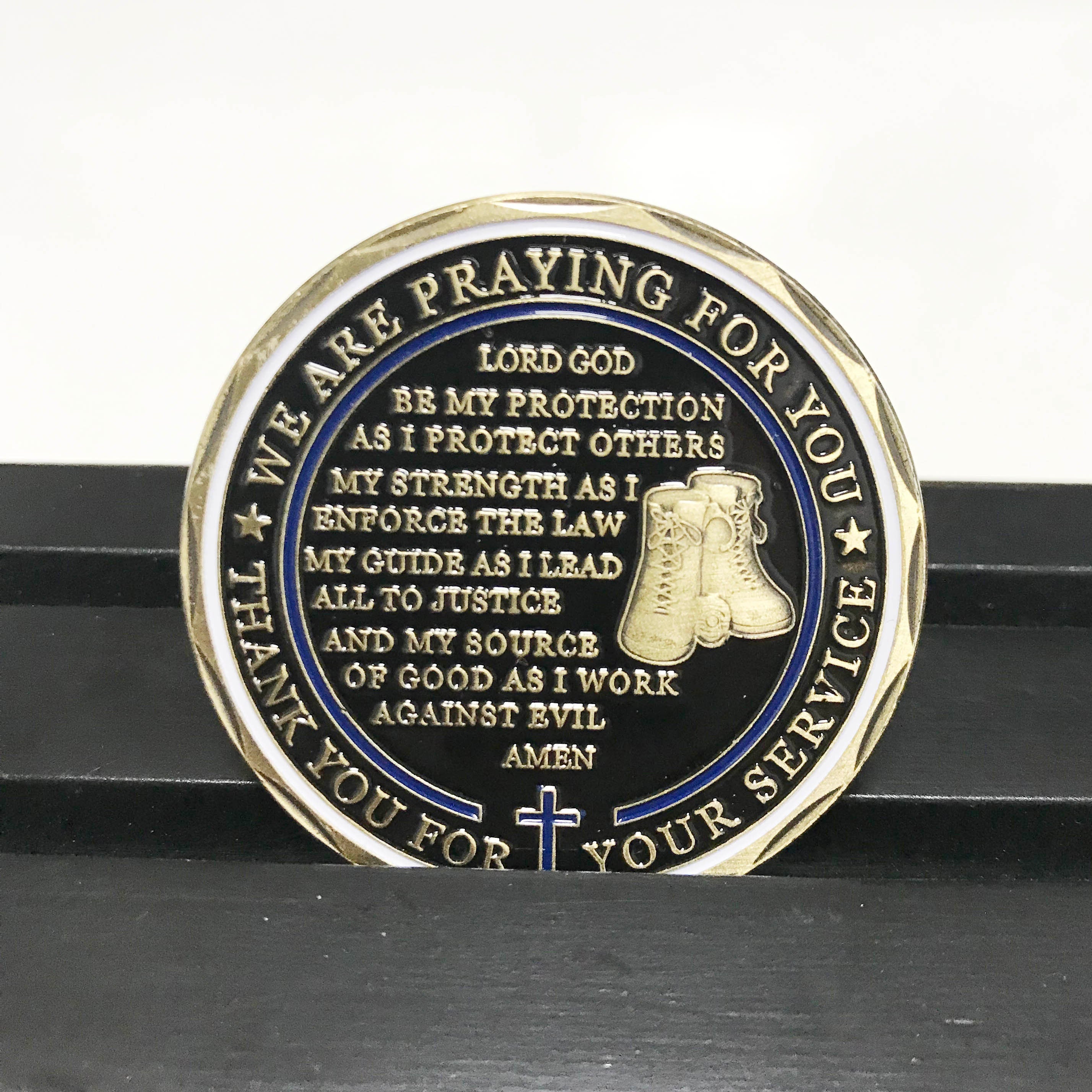 US Flag Law Enforcement Challenge Coin Sheriff Five Pointed Star Featured Police Officers Gift/gift for Him for father DecoWoodo