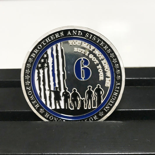 Police Blue 6 and K9 Night Guardian Prayer Challenge Coin  Police Canine Officer Collectible Coin/gift for Him for father for husband DecoWoodo