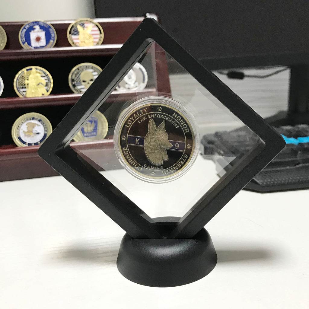 Law enforcement & K 9 Night Guardian Prayer Challenge Coin  police sign Protector Medallion/gift for Him for father DecoWoodo