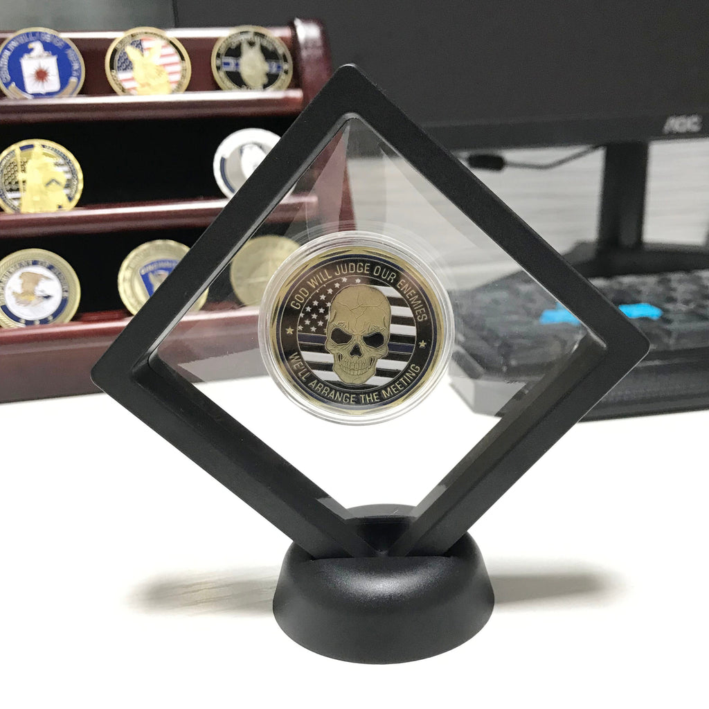 St Michael Police Patron Challenge Coin Thin Blue Live Matter Law Enforcement Badge/gift for Him for father for husband DecoWoodo