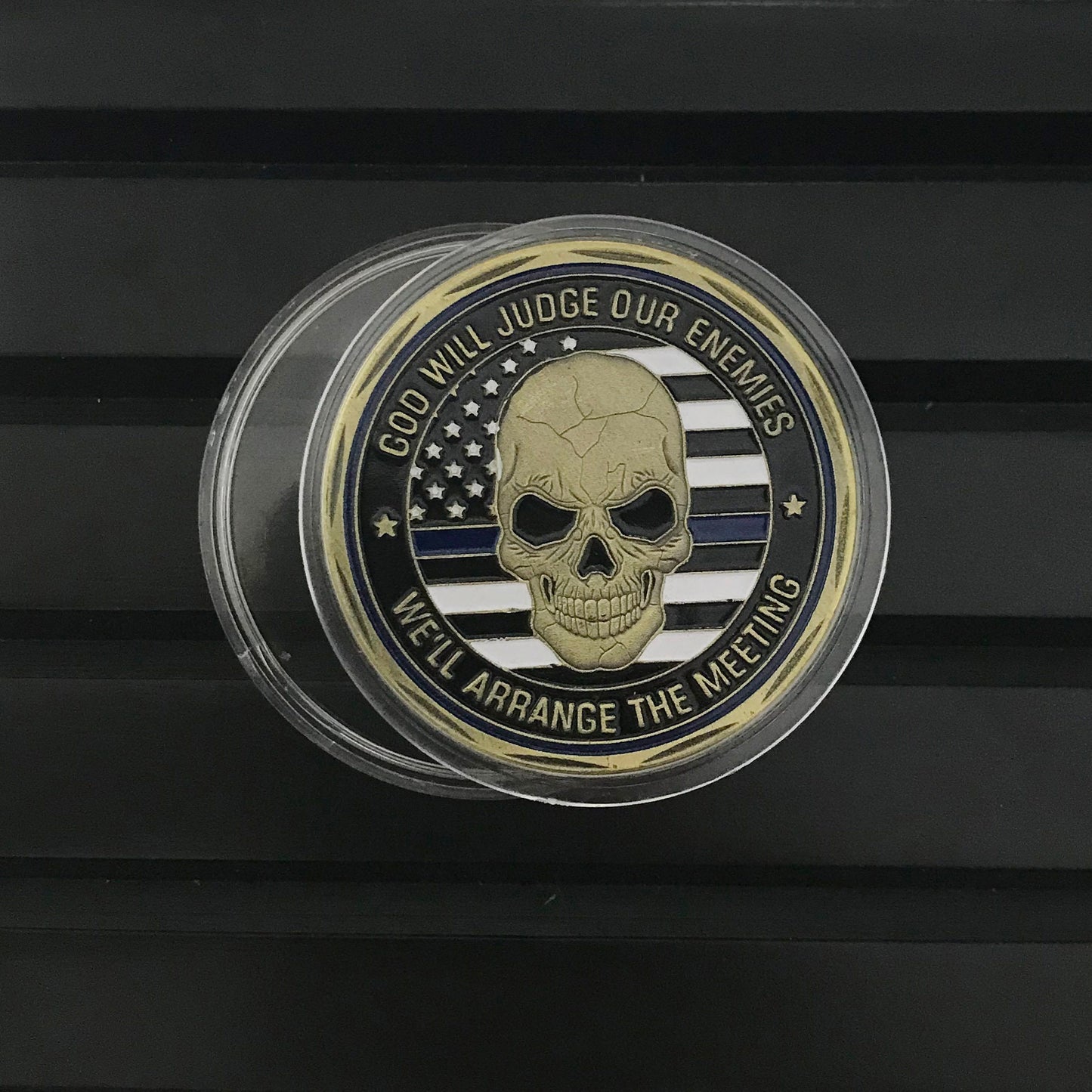 St Michael Police Patron Challenge Coin Thin Blue Live Matter Law Enforcement Badge/gift for Him for father for husband DecoWoodo