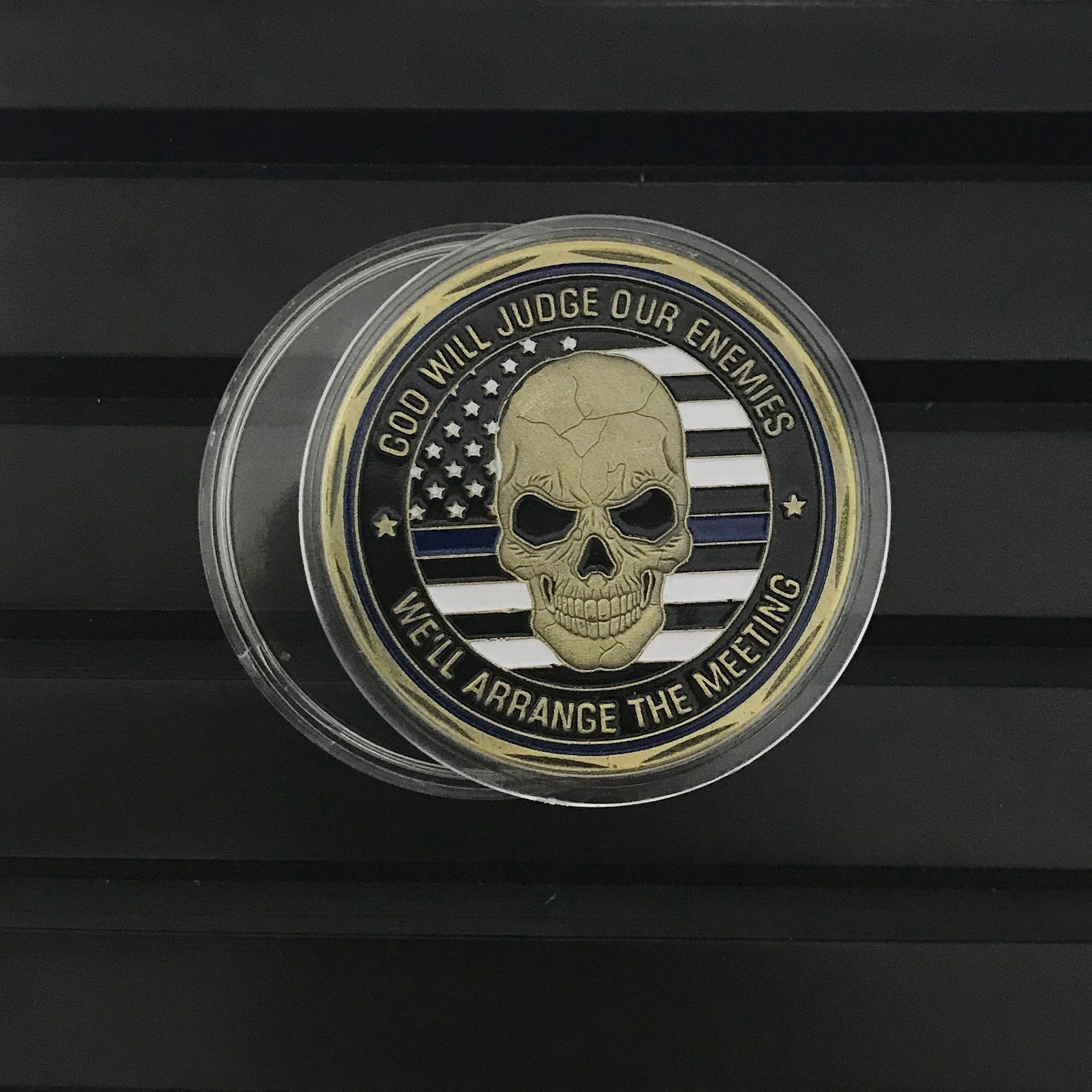 St Michael Police Patron Challenge Coin Thin Blue Live Matter Law Enforcement Badge/gift for Him for father for husband DecoWoodo