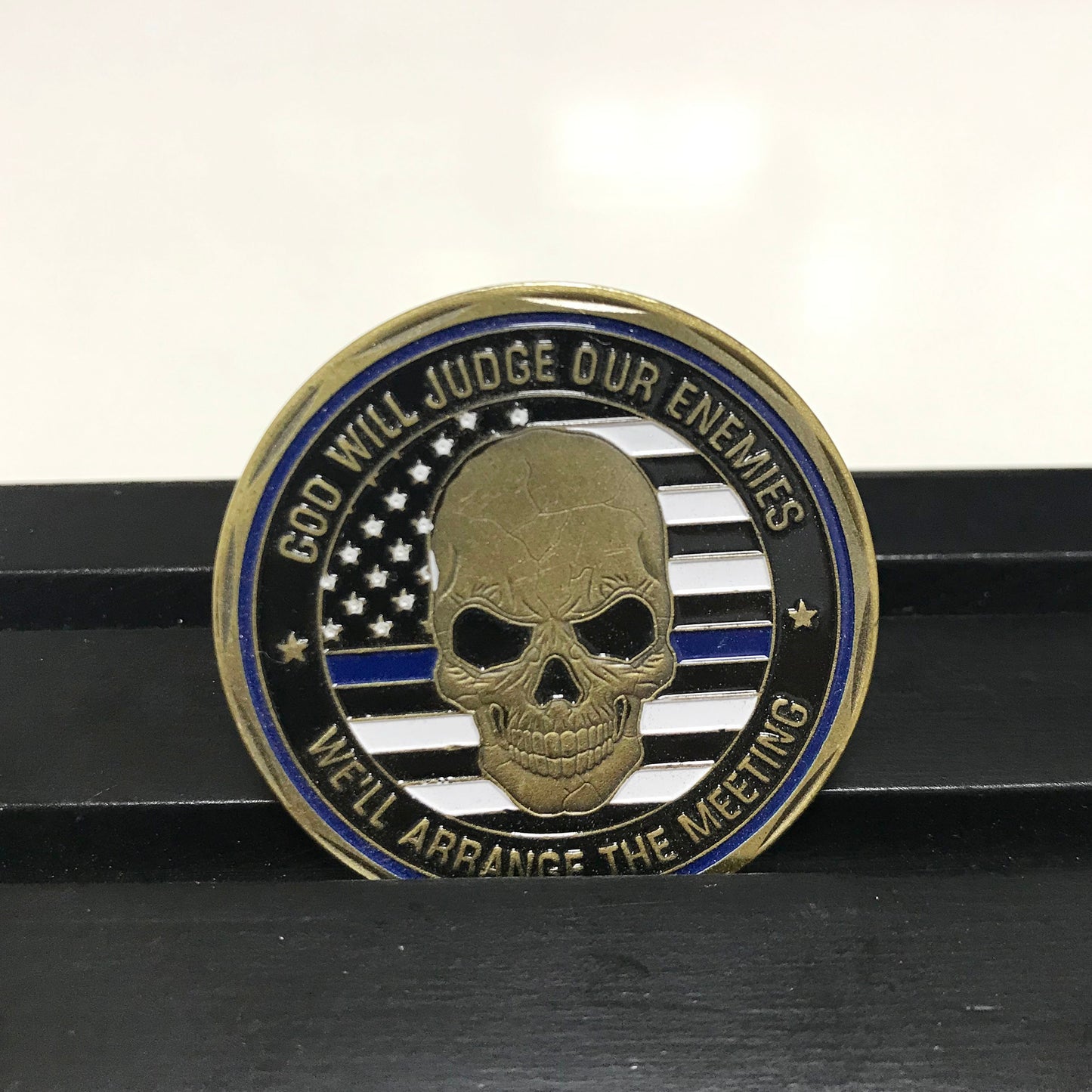 St Michael Police Patron Challenge Coin Thin Blue Live Matter Law Enforcement Badge/gift for Him for father for husband DecoWoodo