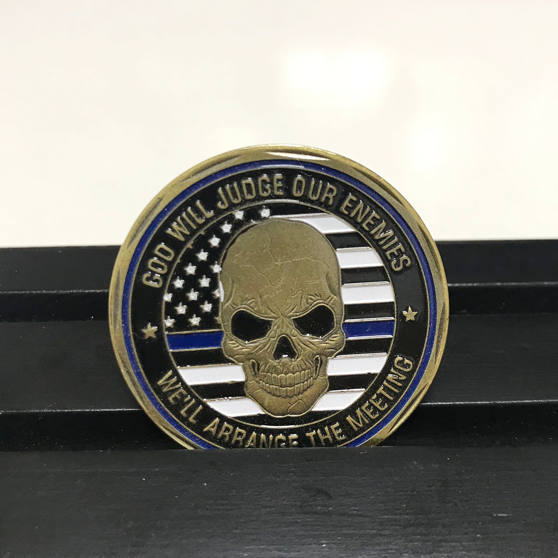 St Michael Police Patron Challenge Coin Thin Blue Live Matter Law Enforcement Badge/gift for Him for father for husband DecoWoodo