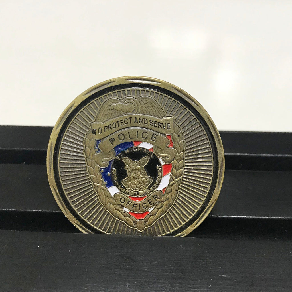 St Michael Police Patron Challenge Coin Thin Blue Live Matter Law Enforcement Badge/gift for Him for father for husband DecoWoodo