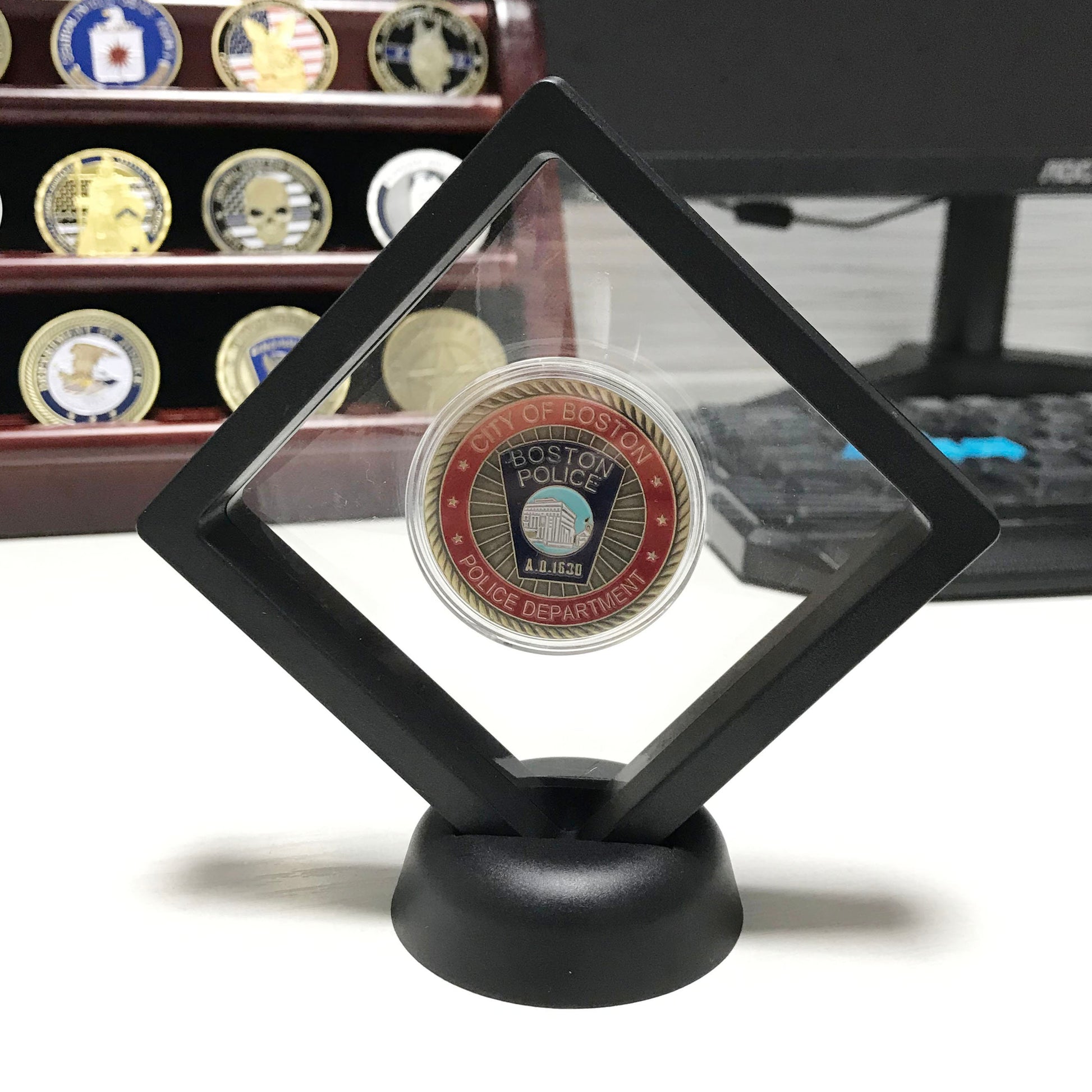 Boston Police department gift St. Michael prayer Law Enforcement police Officers Prayer retirement Gift for Him/ Her DecoWoodo