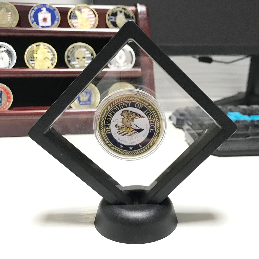 DOJ Police Department of Justice Thin Blue line gift/graduation gift/ retirement Gift for Him/ Her DecoWoodo