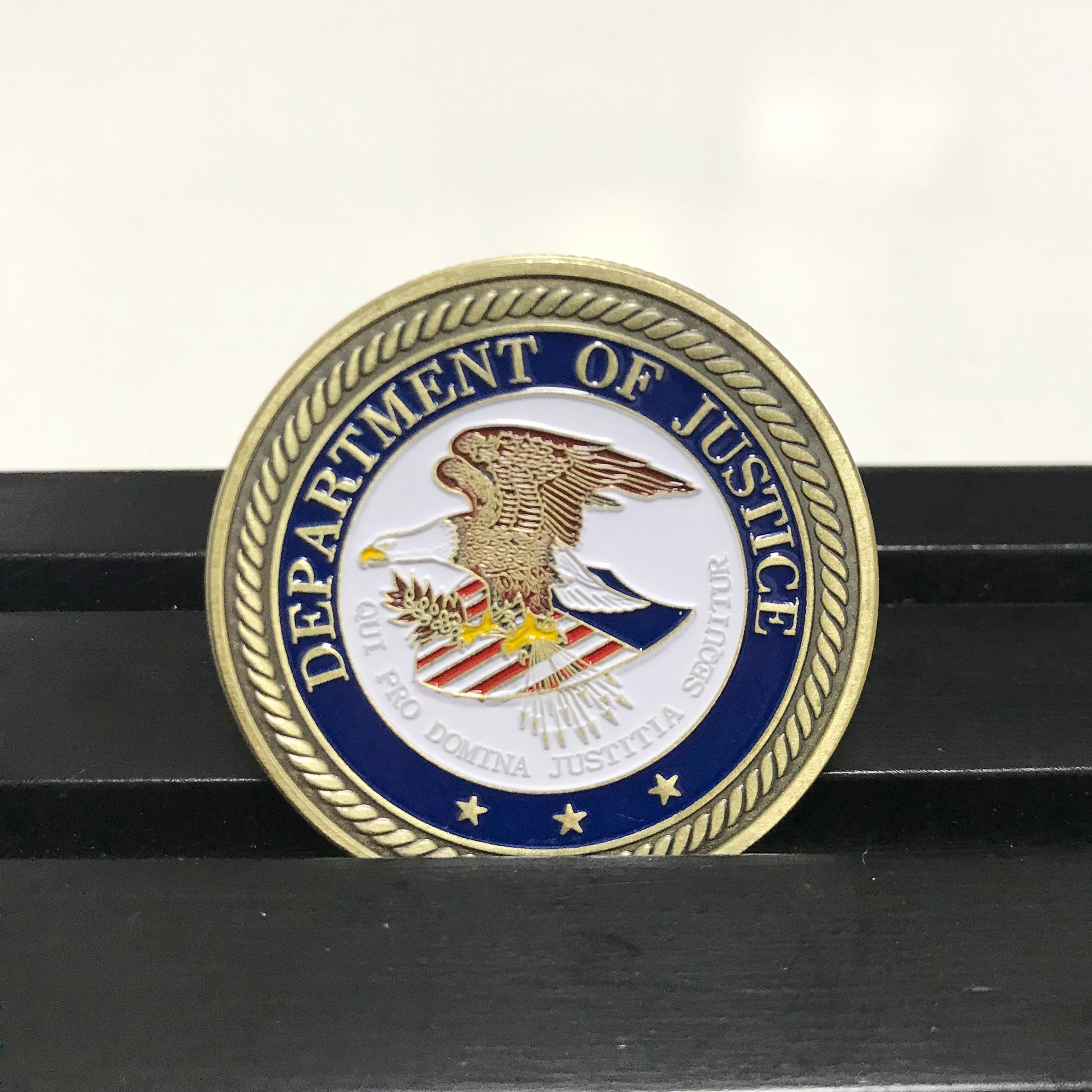 DOJ Police Department of Justice Thin Blue line gift/graduation gift/ retirement Gift for Him/ Her DecoWoodo