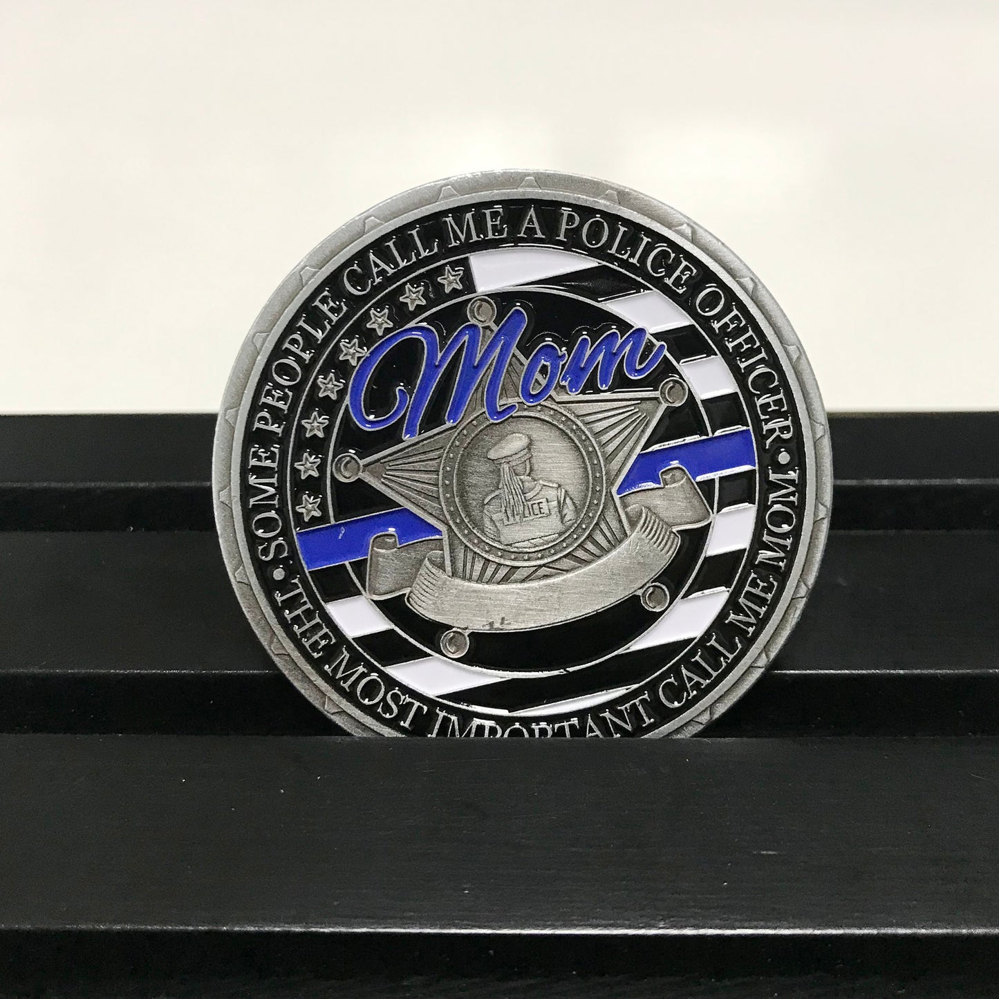 Police officer Mom Challenge coin Retirement graduation gift for her for wife lady police officer's prayer DecoWoodo