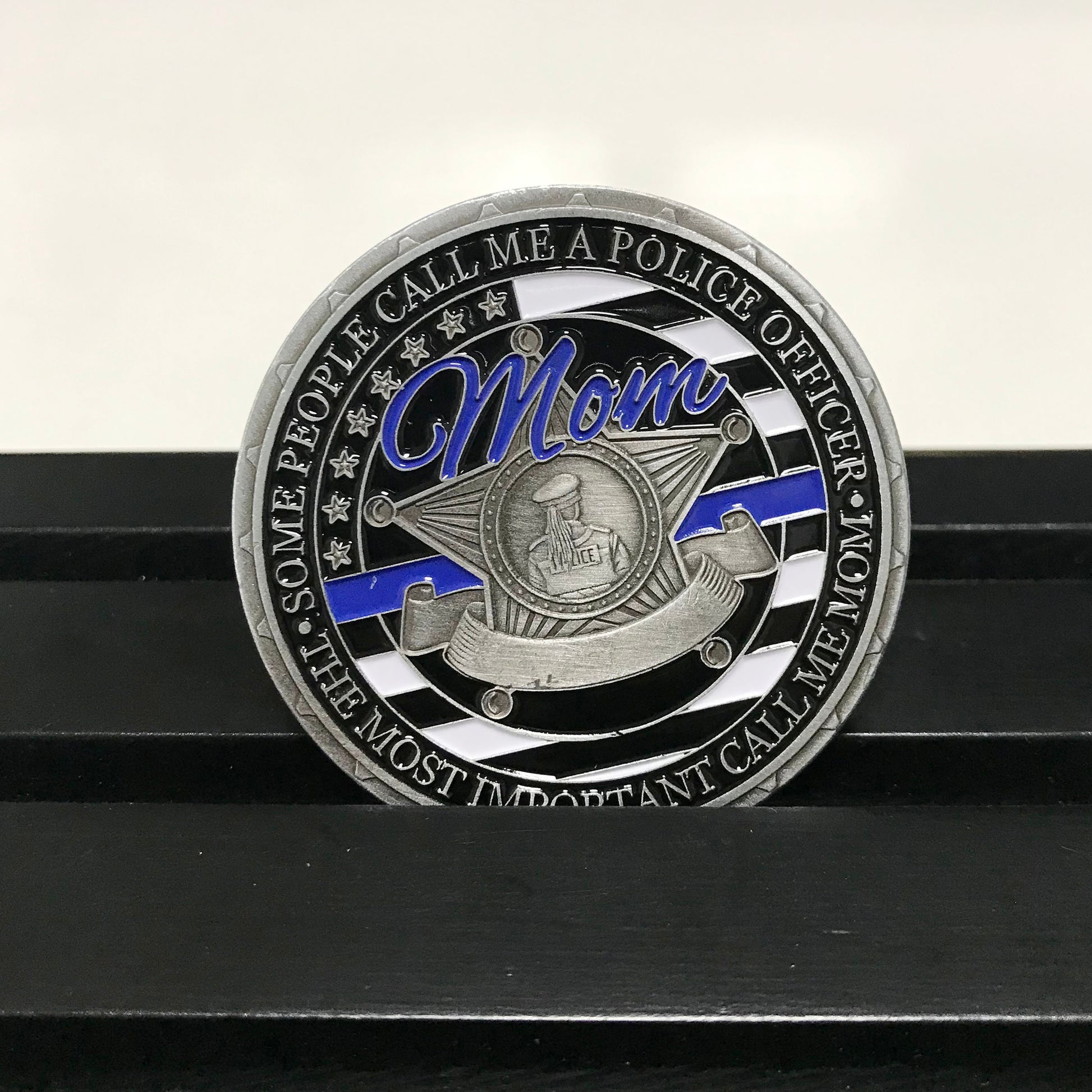 Police officer Mom Challenge coin Retirement graduation gift for her for wife lady police officer's prayer DecoWoodo
