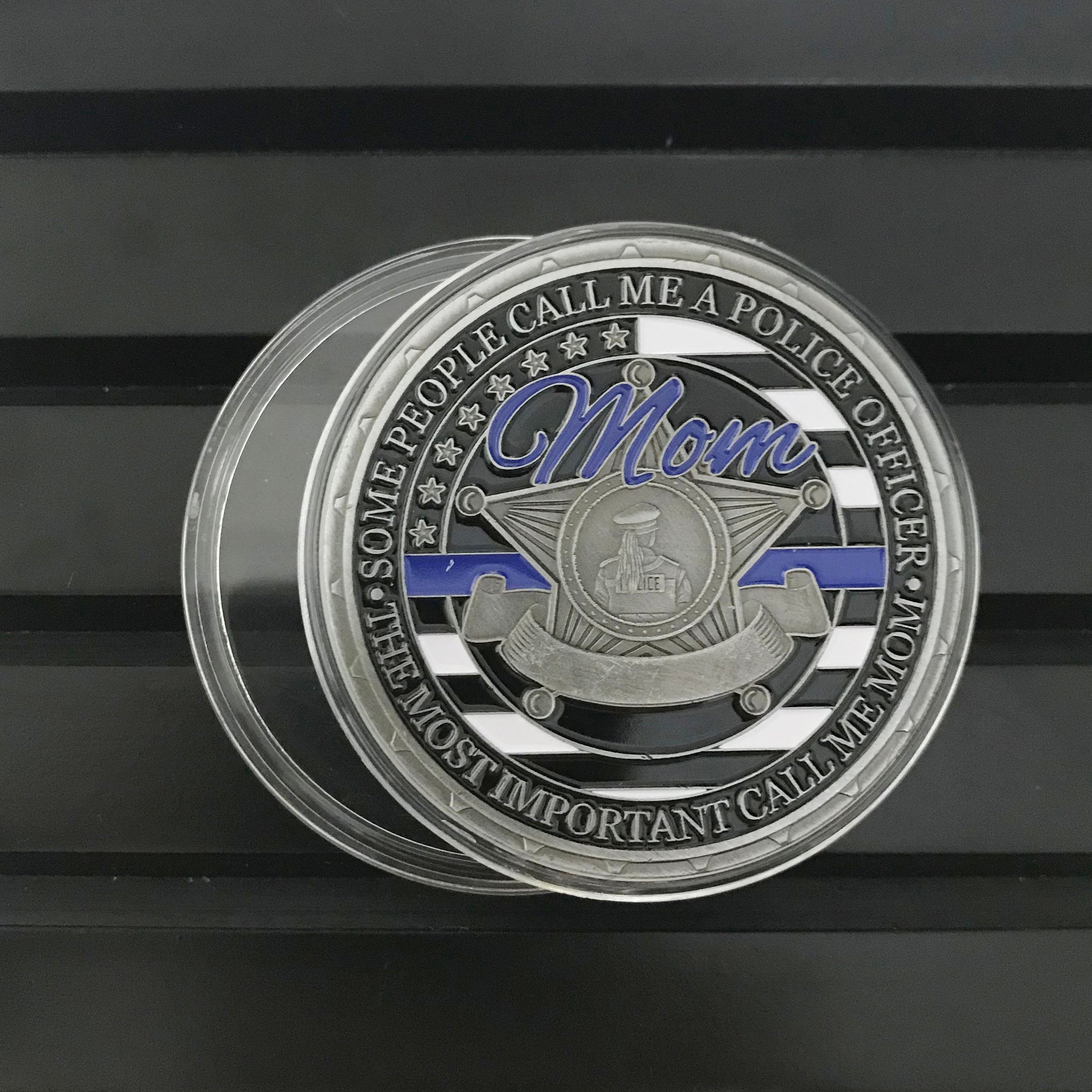 Police officer Mom Challenge coin Retirement graduation gift for her for wife lady police officer's prayer DecoWoodo